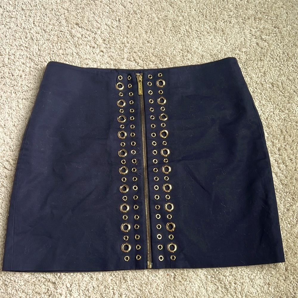 Michael Michael Kors Mini Skirt, Navy Blue, Size 6